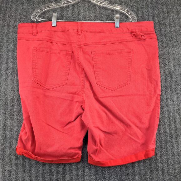 D. Jeans Womens Jean Shorts Red Size 22W 5 Pocket Cotton Blend - Picture 3 of 11